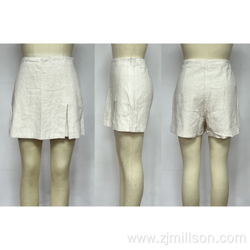 Wide Leg Lenen shorts